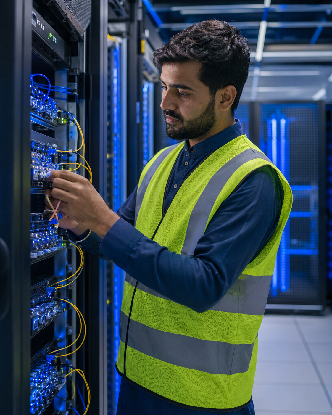 Shahram Telecom engineer working on the fiber network